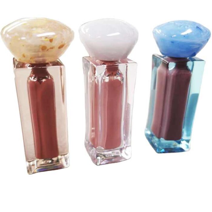 Eco Lipgloss Tubes | Square Gold & White | Custom Wand Packaging (MOQ 6000-$0.70)