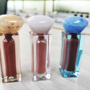 Eco Lipgloss Tubes | Square Gold & White | Custom Wand Packaging (MOQ 6000-$0.70)
