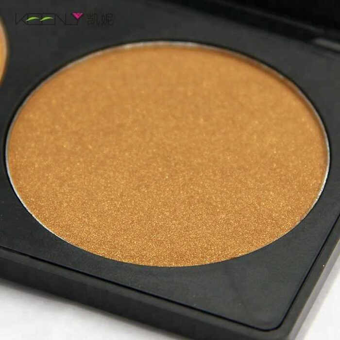 Custom empty pressed powder compact with shimmer finish for brands