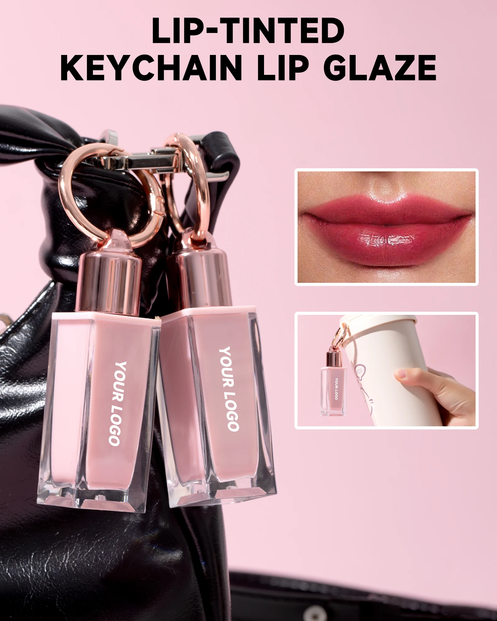 Private Label Lip Gloss with Keychain OEM specialist. Our portable lip gloss features keychain design, moisturizing plumper formula & velvet texture. With 5 signature shades & MSDS certification. Perfect for on-the-go lip care.