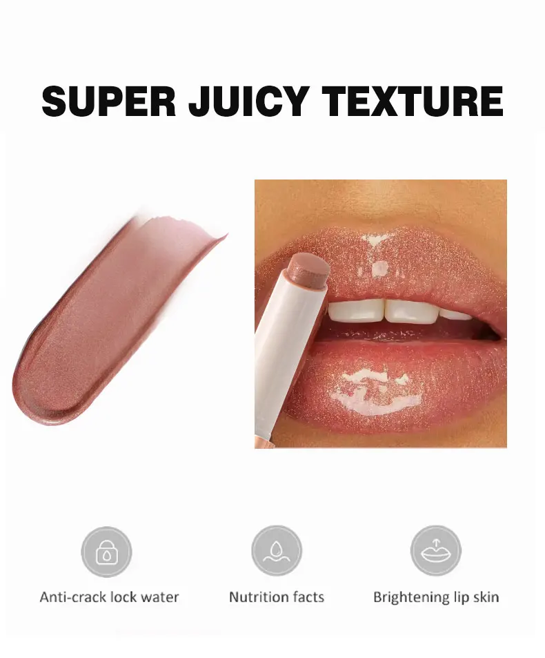 Custom packaging and logo printing options for the private label Lip Gloss.