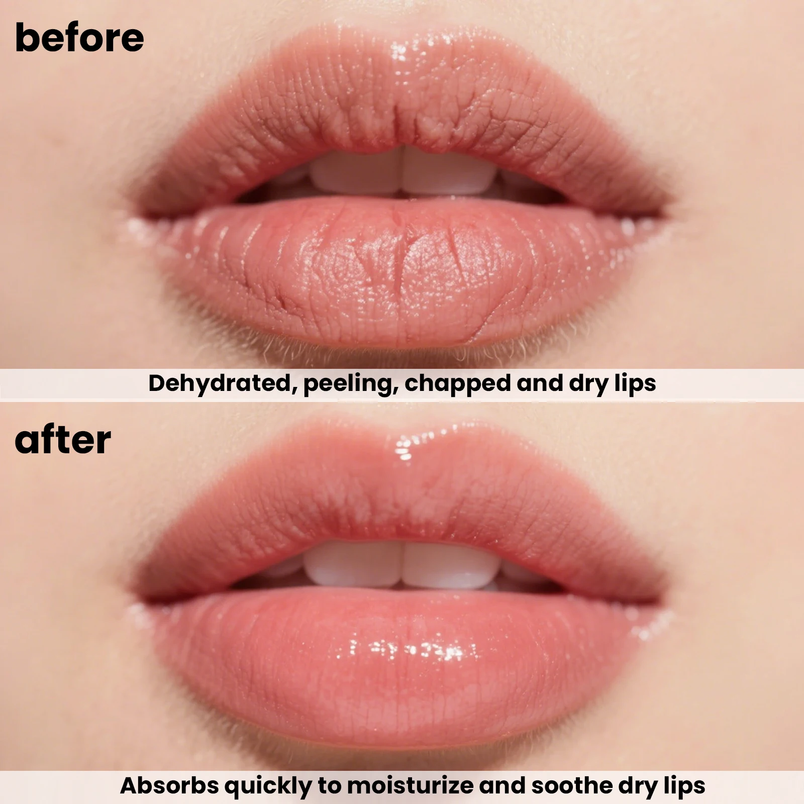 Custom Peptide Lip Gloss with clear gel and shimmer formula.