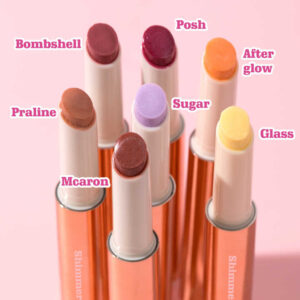 Cute Custom Click Lip Balm in popped-up position.