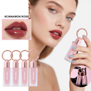 Private Label Lip Gloss with Keychain OEM: Moisturizing Lip Plumper Gloss - Customizable & Portable with MSDS Certification