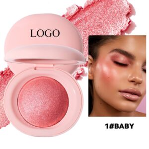 Private Label Blush Palette - Dual Cream & Powder Formula, High-Pigment & Waterproof for 3D Glow Luxury Custom for B2B