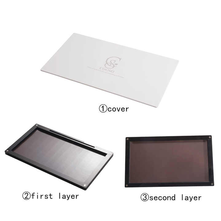 Coosei New acrylic magnetic palette Artist Magnetic Palette Multiple Layers With Mirror Customs Empty Magnetic Palette - Image 3