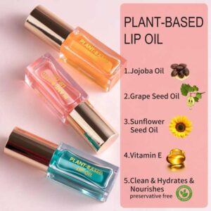 Visual of four key botanical oils: Jojoba, Grapeseed, Sunflower Seed Oil, Vitamin E