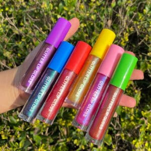 Custom Glitter Lip Gloss with ultra-glossy and shimmery finish.