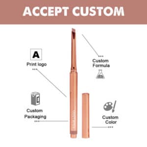 Swatch of waterproof lip crayon showing vibrant, silky color payoff