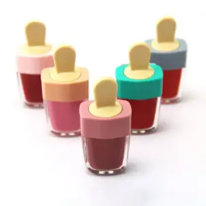 Custom ice cream lip gloss with digital printed brand logo