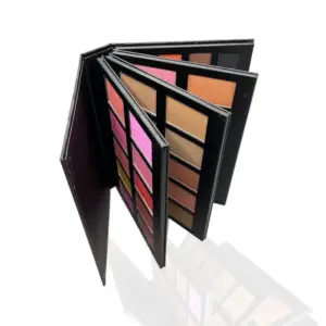 Your Brand, Your Rules: Custom Eyeshadow Palette For Brands 4-Layer Book Shape Palette (Blush, Contour, Highlighter, Eyeshadow)