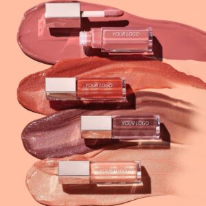 Private Label Shiny Lipgloss - Pink Diamond Shimmer, Organic & Moisturizing High-Impact, Custom for B2B