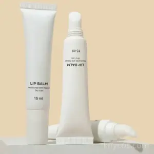Organic Shea Butter Lip Balm with SPF 15 in sleek tube