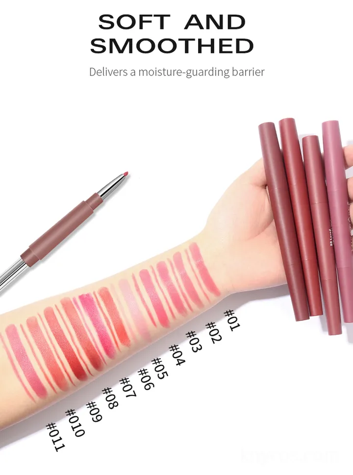 Private Label 2 in 1 Lipstick Lip Liner Pencil - Dual-End Design