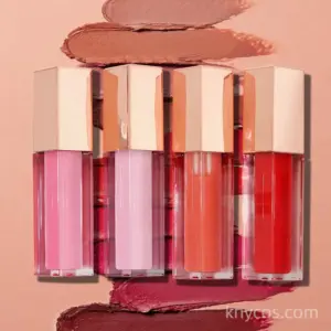 Glitter plumping lipgloss in sleek 5ml tube, featuring long-lasting plump effect and waterproof formula for daily makeup.