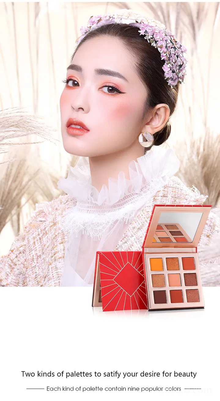 Swatch of high-pigment eyeshadow palette showing velvety soft texture, high color saturation, and blendable mineral-based formula.