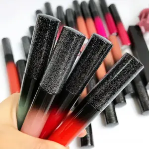 Matte liquid lipstick 25-shade set in sleek packaging, featuring waterproof, long-lasting vegan formula in nude and vibrant colors.
