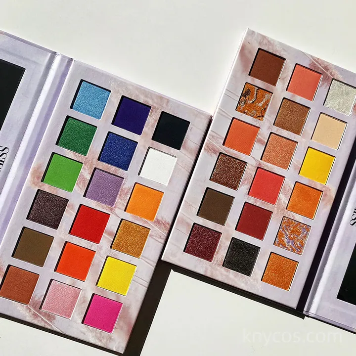 Private Label Eyeshadow Palette - Custom 18 Colors Matte/Shimmer/Glitter, 4-in-1 OEM - Image 2