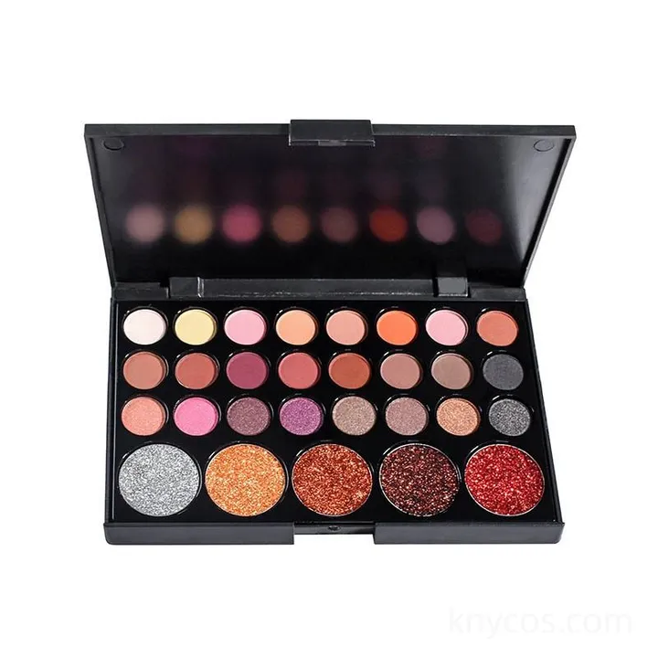 Private Label Eyeshadow Palette 29 Colors - High Pigment Matte/Shimmer/Glitter, OEM Custom