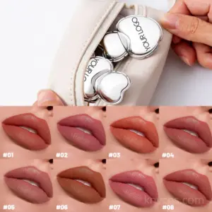 Custom Heart Lip Glaze – Private Label Lip Gloss with Flocked Applicator