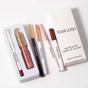 Custom private label lip kit with your logo on tube, liner, and box