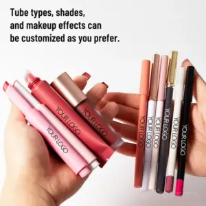 Custom private label lip kit with your logo on tube, liner, and box