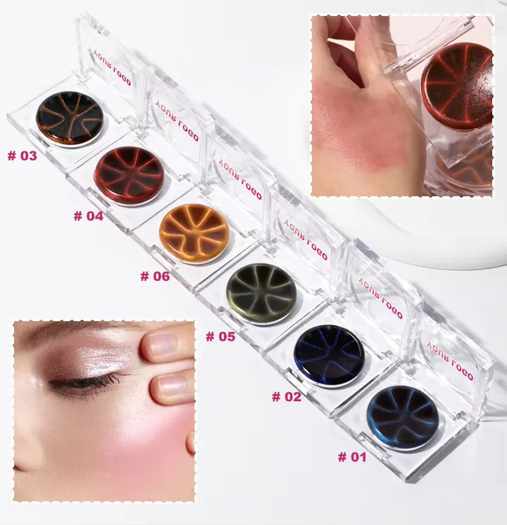 Before and after of custom pH cream blush on fair and deep skin tones – color changing effect