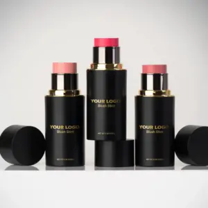 Creamy blush stick highly pigmented, lightweight, easily blendable for cheeks