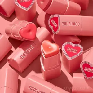 Heart-shaped cream blush stick for rosy cheeks and glowing skin