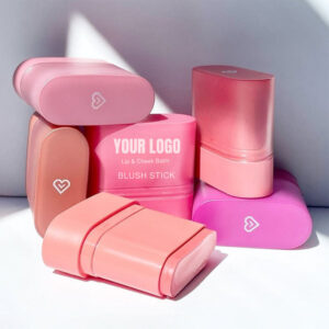 Lip & Cheek Balm Blush Stick – Long-Lasting Mineral Powder, Matte Finish, Vegan