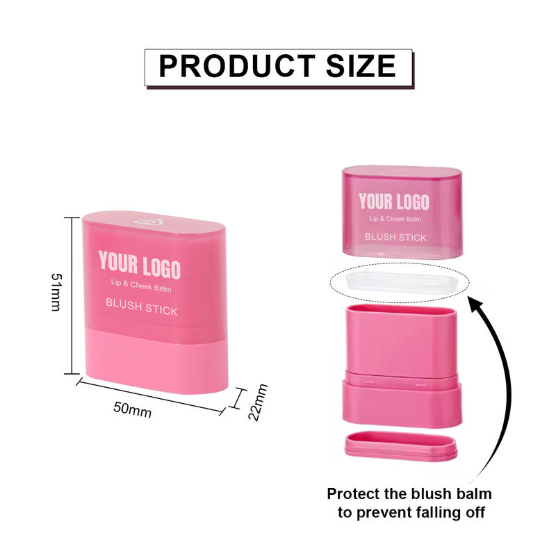Lip & Cheek Balm Blush Stick – Long-Lasting Mineral Powder, Matte Finish, Vegan