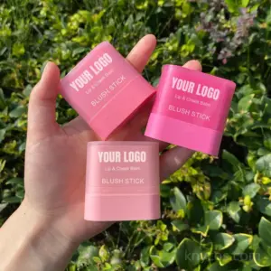 Lip and cheek balm blush stick with custom logo placement – portable multi-use