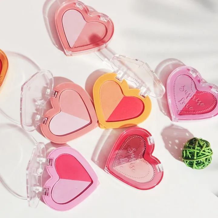 Blush Powder – Heart-Shaped Hydrating Blush with Hyaluronic Acid + Vitamin B5, Soft & Buildable - Image 2