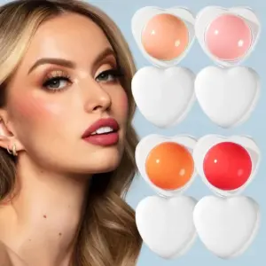 Cream Heart Blush – Cute Travel-Friendly 2-in-1 Cheek & Lip Tint, Vegan