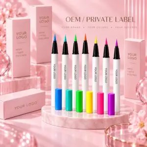 Neon Liquid Eyeliner – 7-Color Fluorescent Waterproof Eye Liner Pencil, Vegan