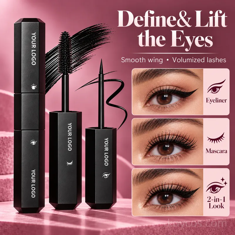 Private Label 2 in 1 Mascara and Eyeliner – Custom OEM Waterproof Dual-Ended Eye Makeup, 200 MOQ - Image 4