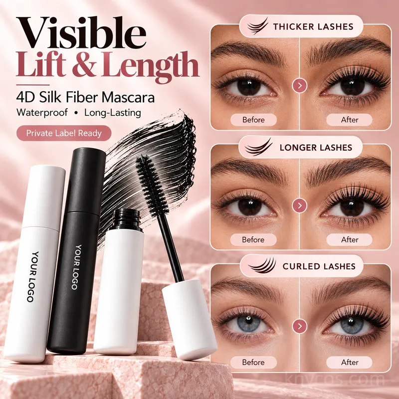 Private Label Mascara – Wholesale 4D Silk Fiber Lash Extension, Waterproof & Long-Lasting